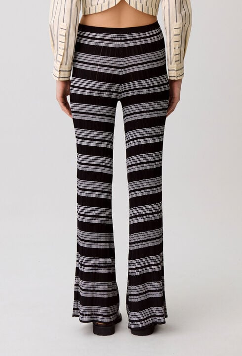 Striped knit pants