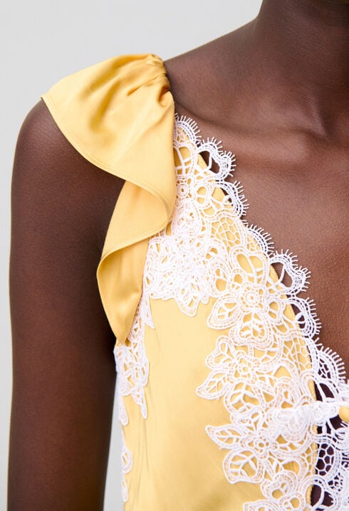 Satin lace dress