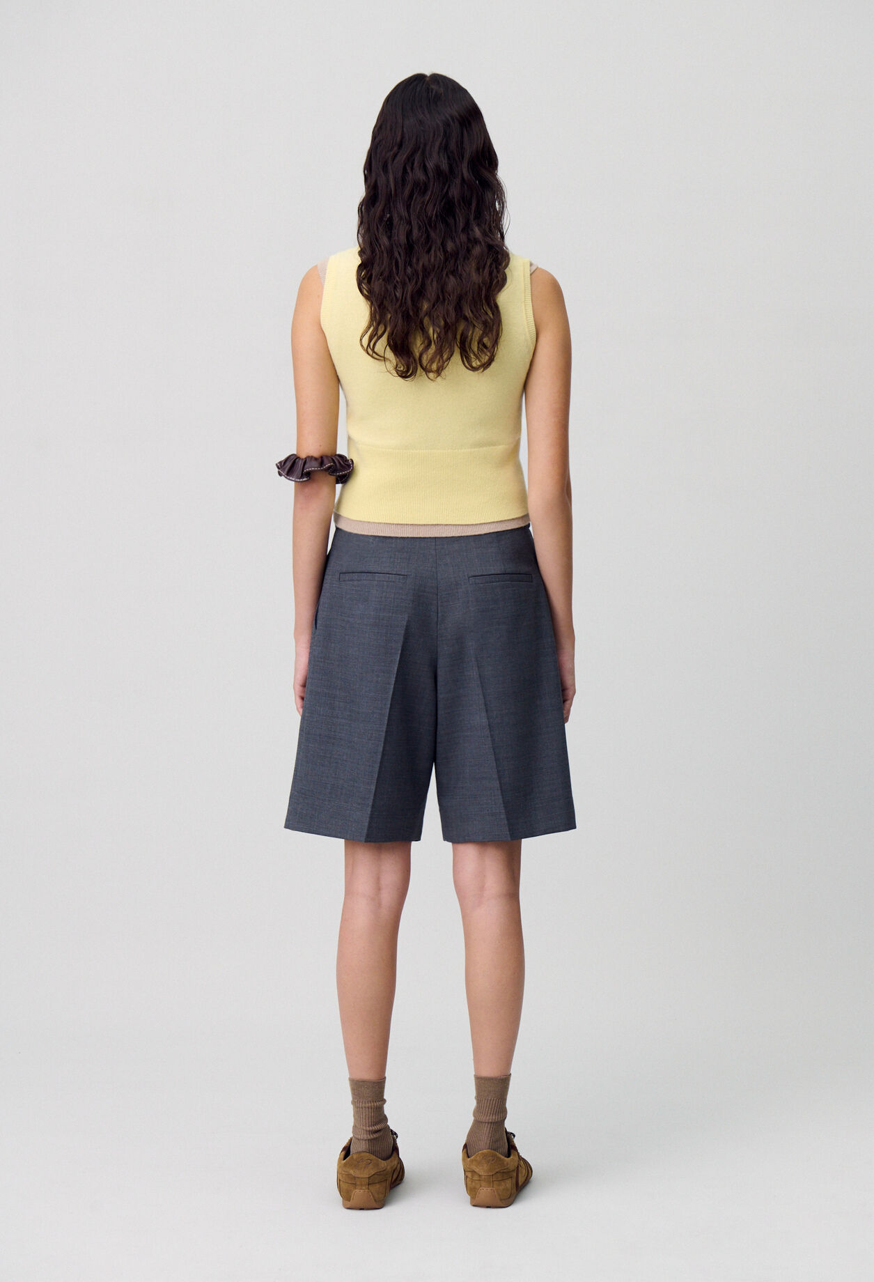 Pleated Bermuda Shorts