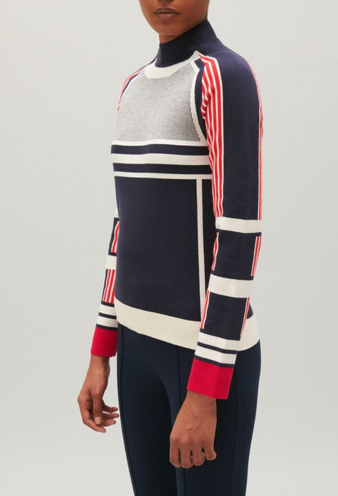 Jacquard knitted jumper