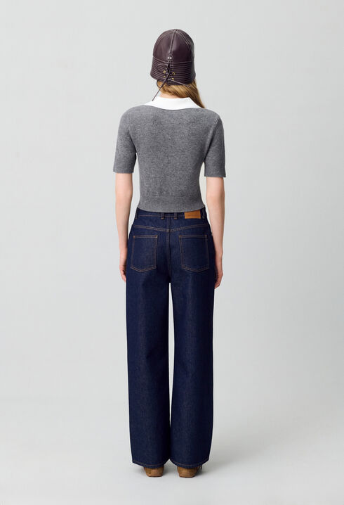 Fitted fine-knit jumper