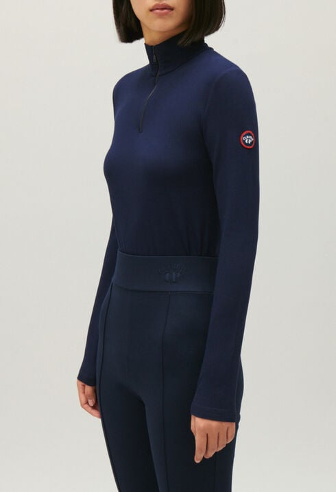 T-shirt with high neck