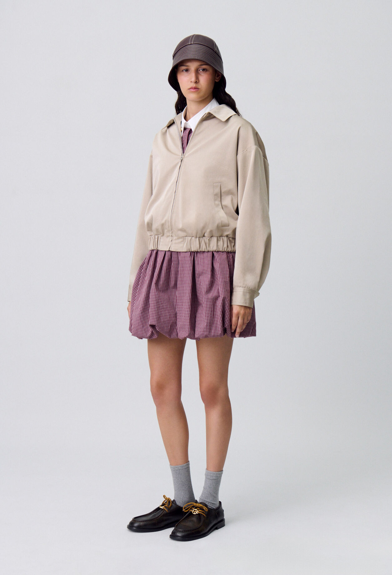 Oversized zip-up jacket