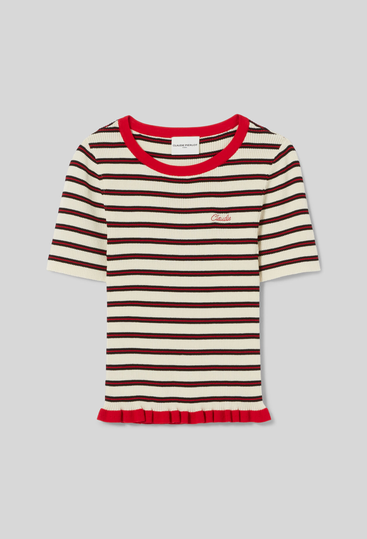 Tricolour striped T-shirt