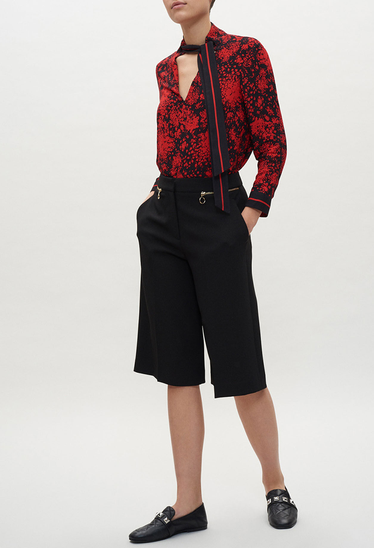 Black divided skirt