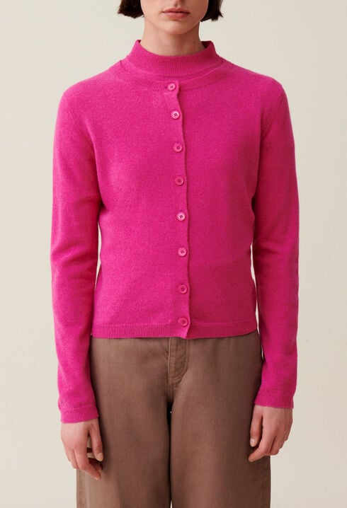 Wool Cardigan w/ CP Embroidery