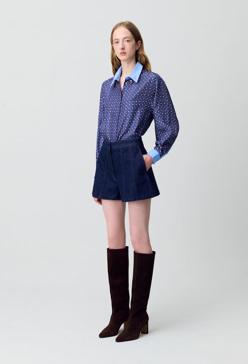 Raw Denim Mini Skirt