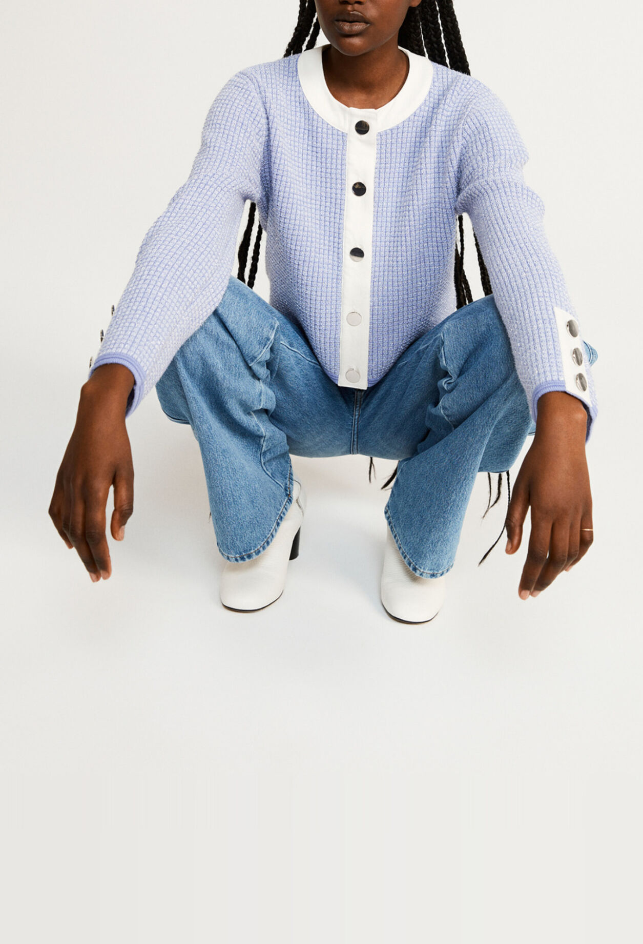 Tweed-style cardigan