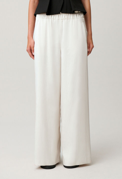 Flowy satin trousers
