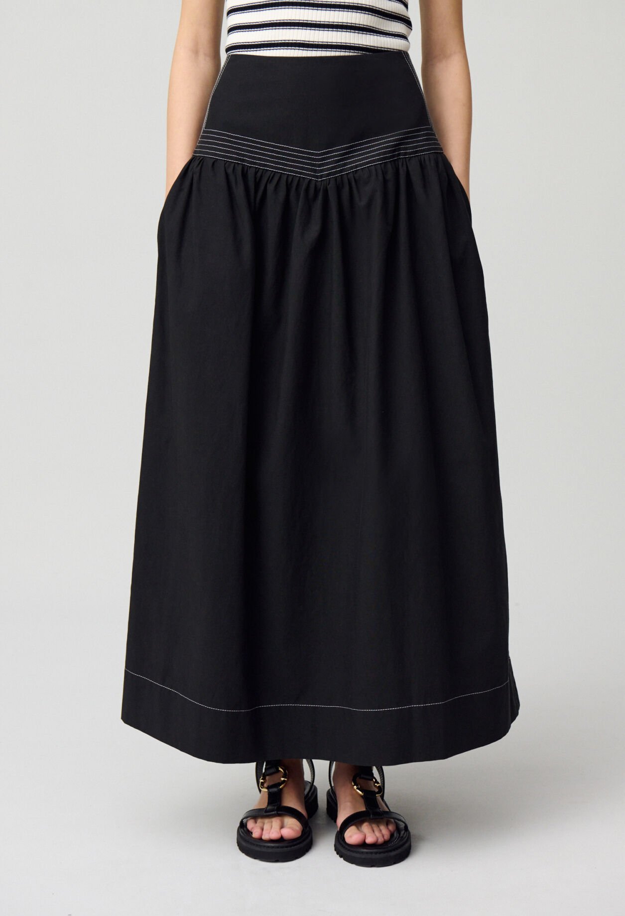 Long Basque Skirt for women | Claudie Pierlot Long Basque Skirt for women | Claudie Pierlot