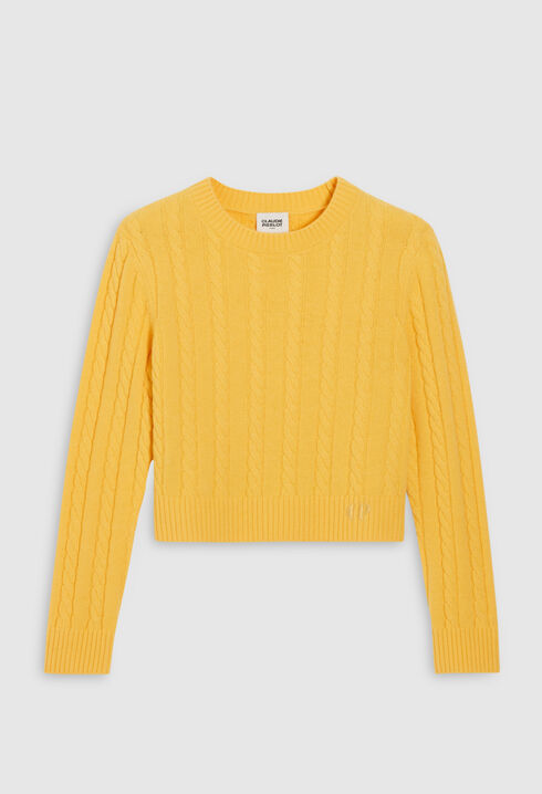 Cable knit cropped jumper