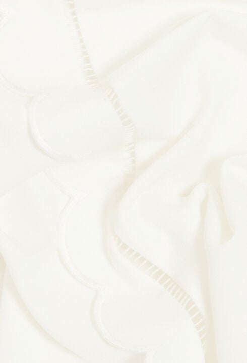 Off-white scalloped top