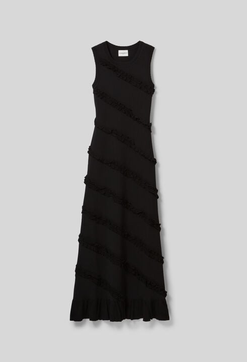 Long fine-knit dress