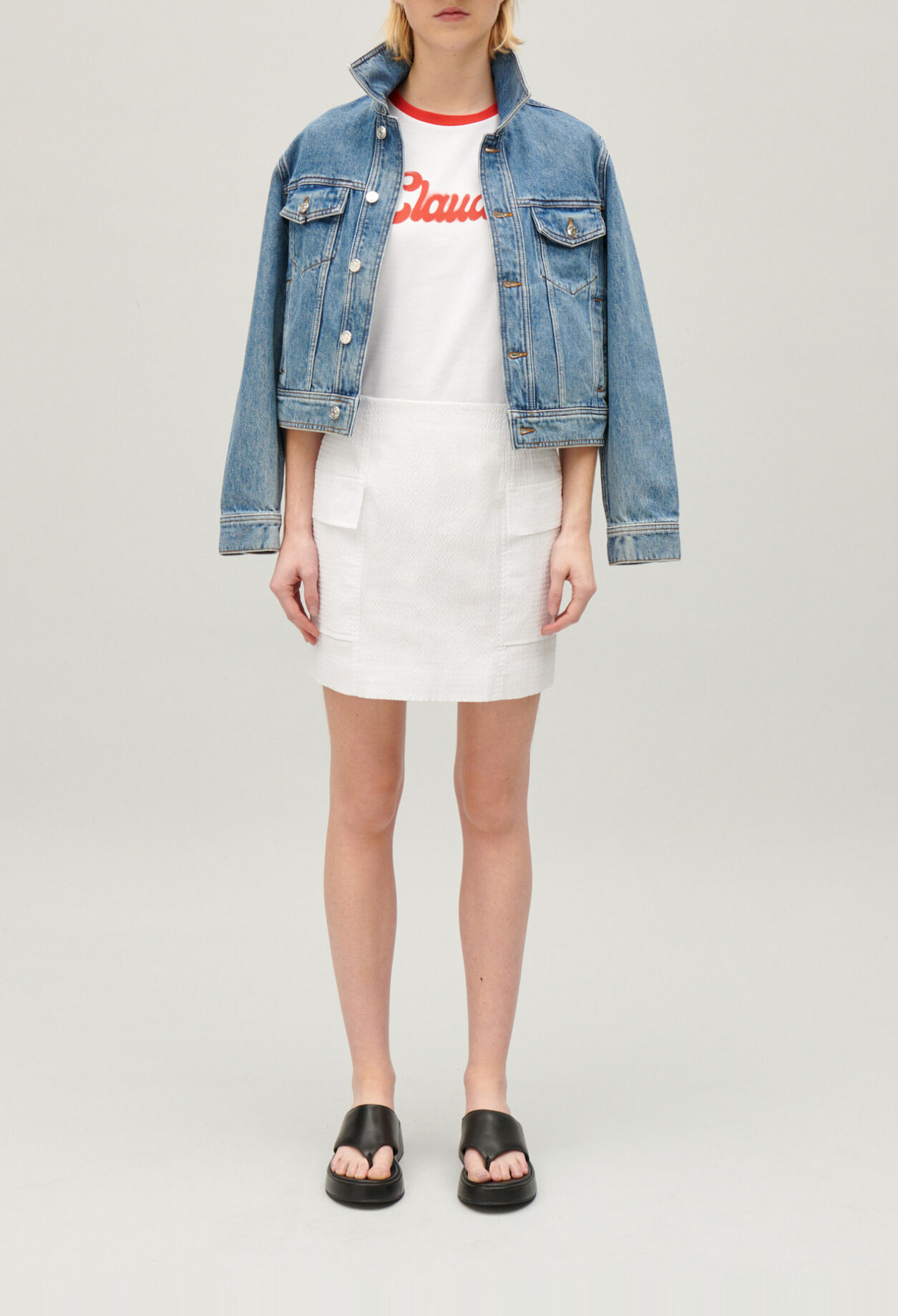 White short skirt
