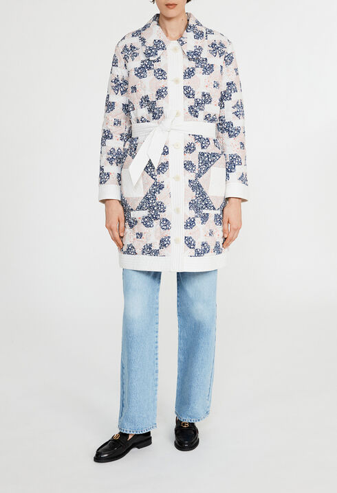 Manteau matelass&eacute; &agrave; motifs patchwork