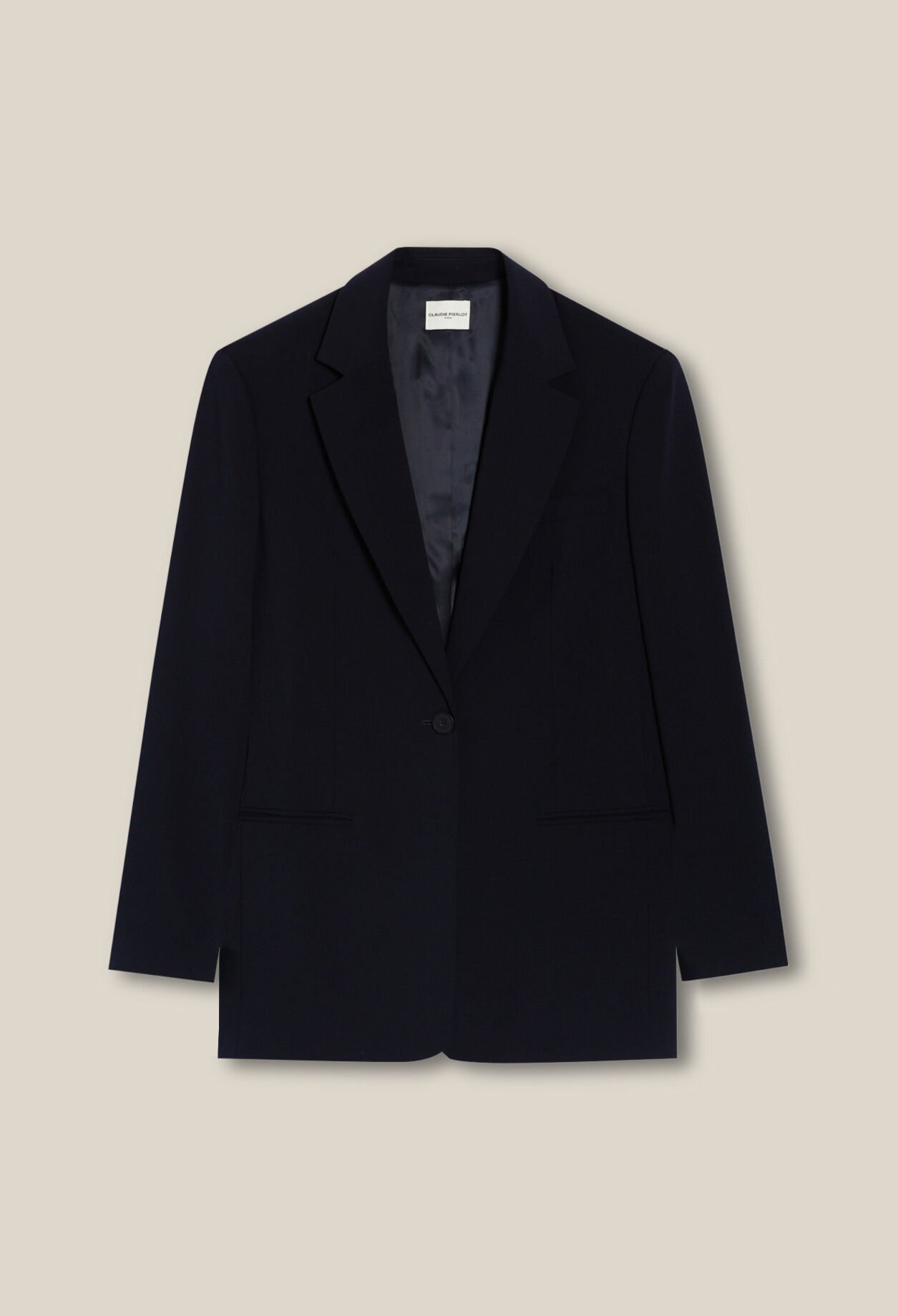 Navy oversized suit jacket for women | Claudie Pierlot Navy oversized suit jacket for women | Claudie Pierlot