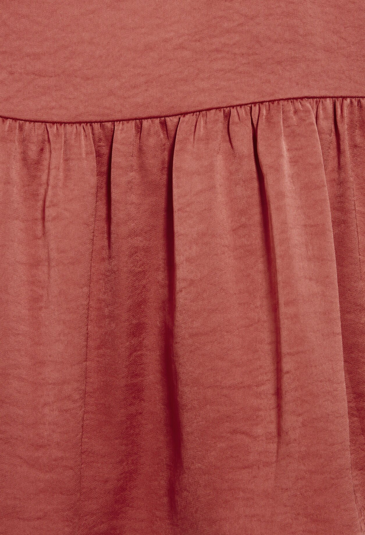 Terracotta satin midi dress