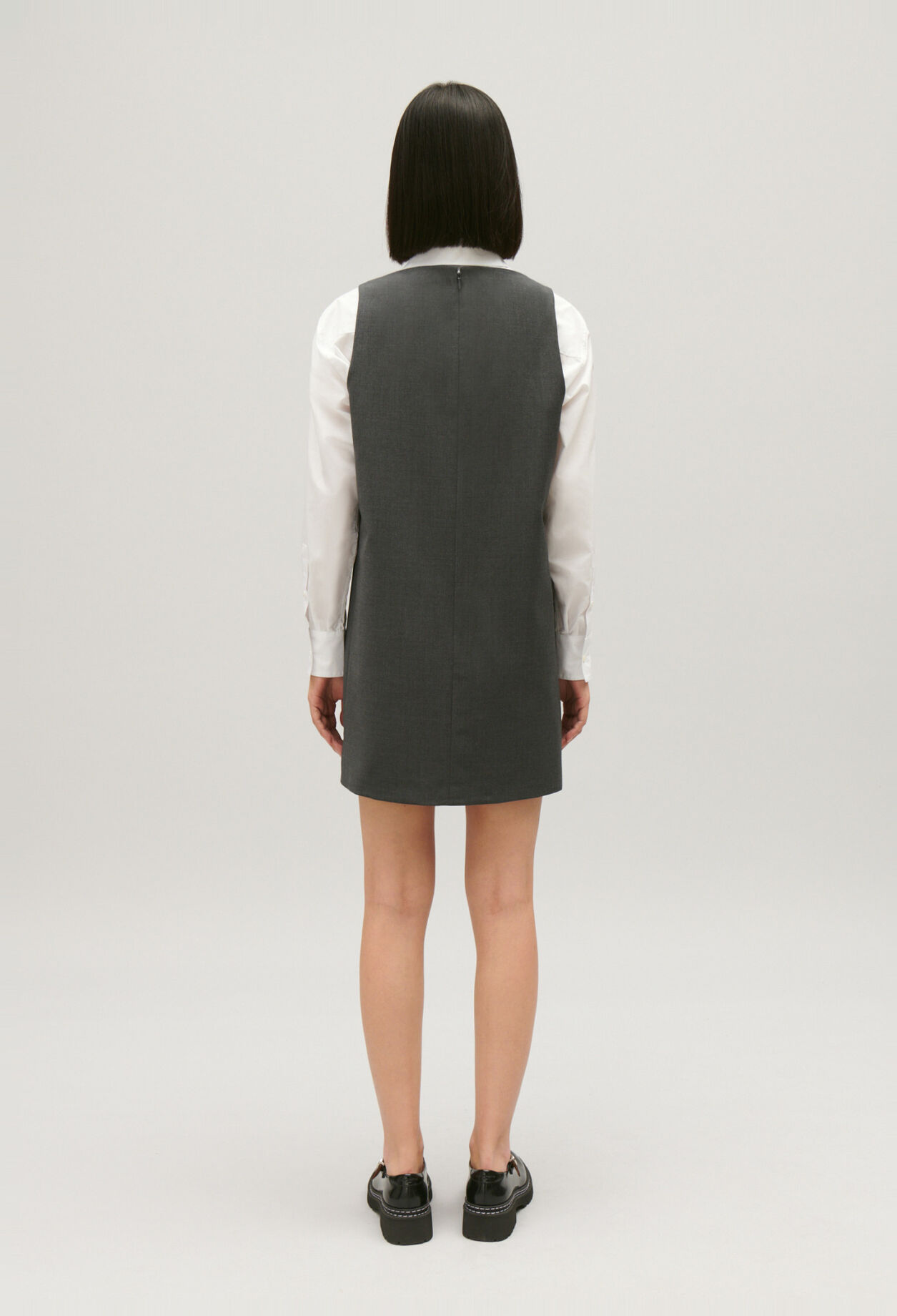 Short flecked grey dress
