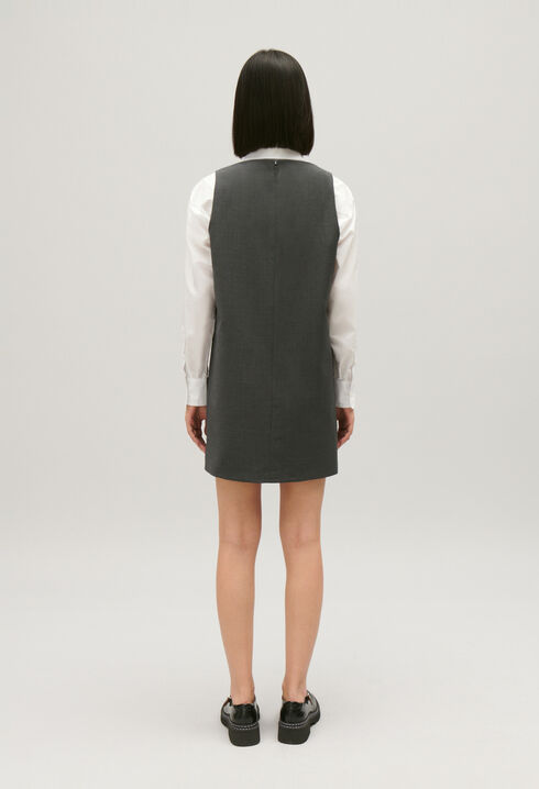 Short flecked grey dress