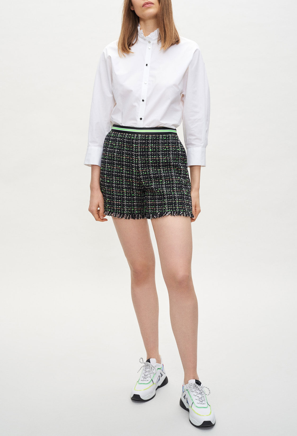White pussy bow shirt