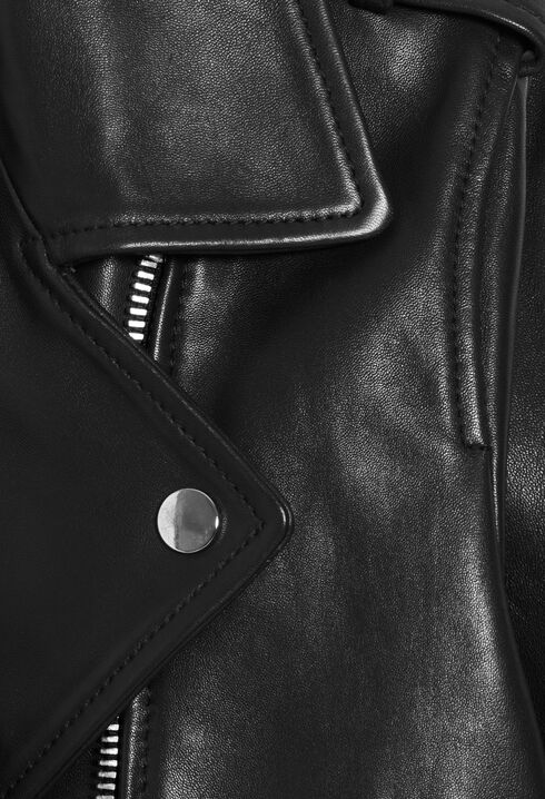 Black smooth leather jacket
