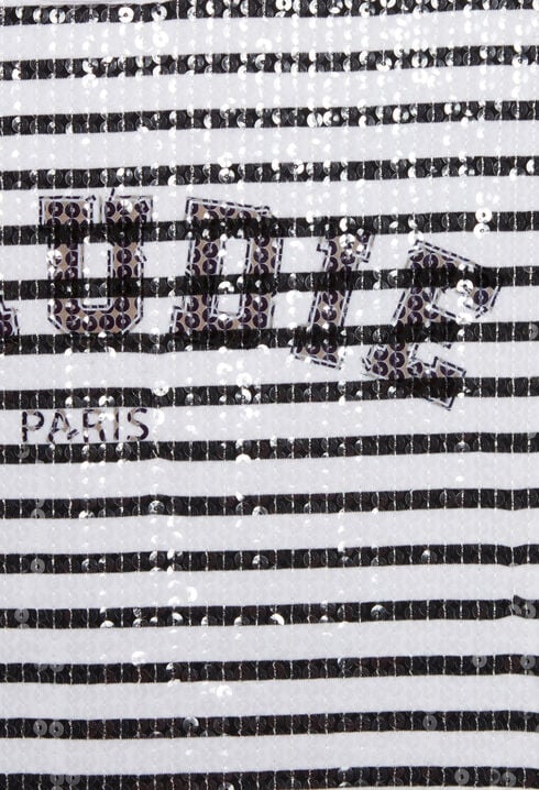 Striped T-shirt with two-tone sequins