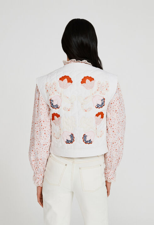 Blouson blanc matelass&eacute;