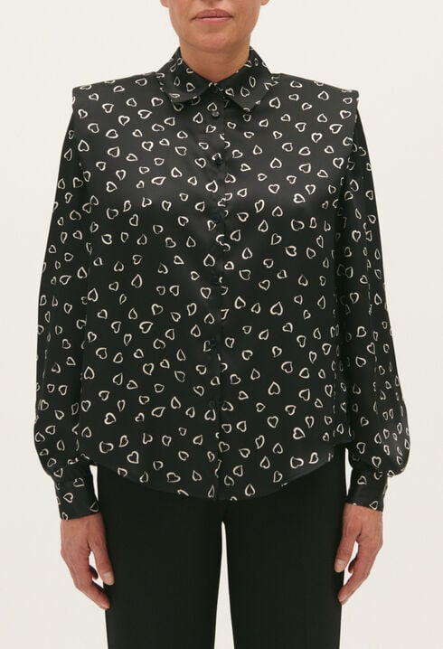 Floaty heart print shirt
