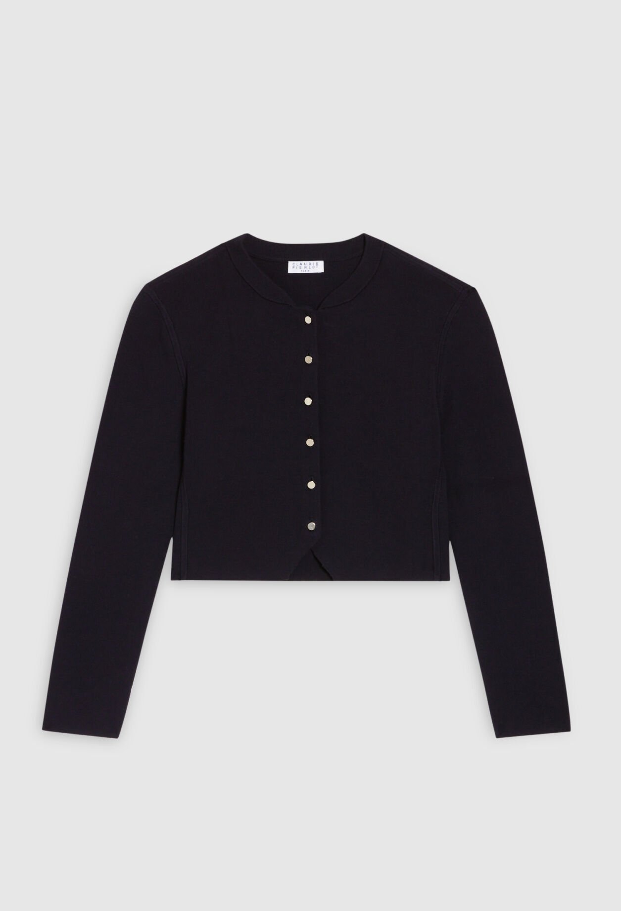 Long-sleeved cropped cardigan