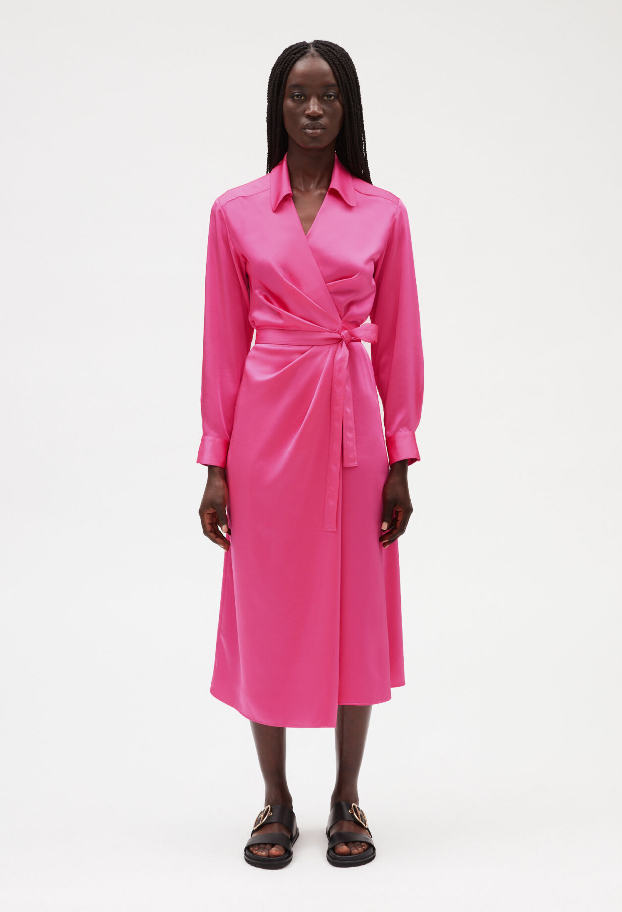 Wrap dress mid length top