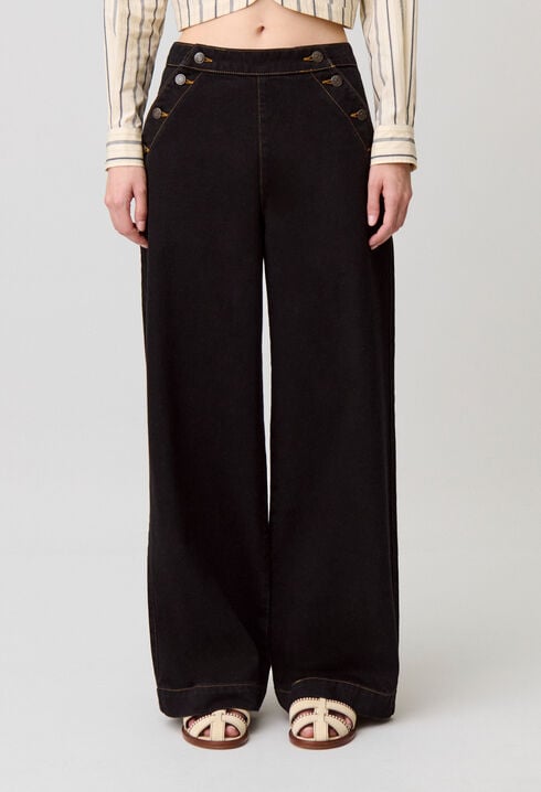 Sailor black denim jeans