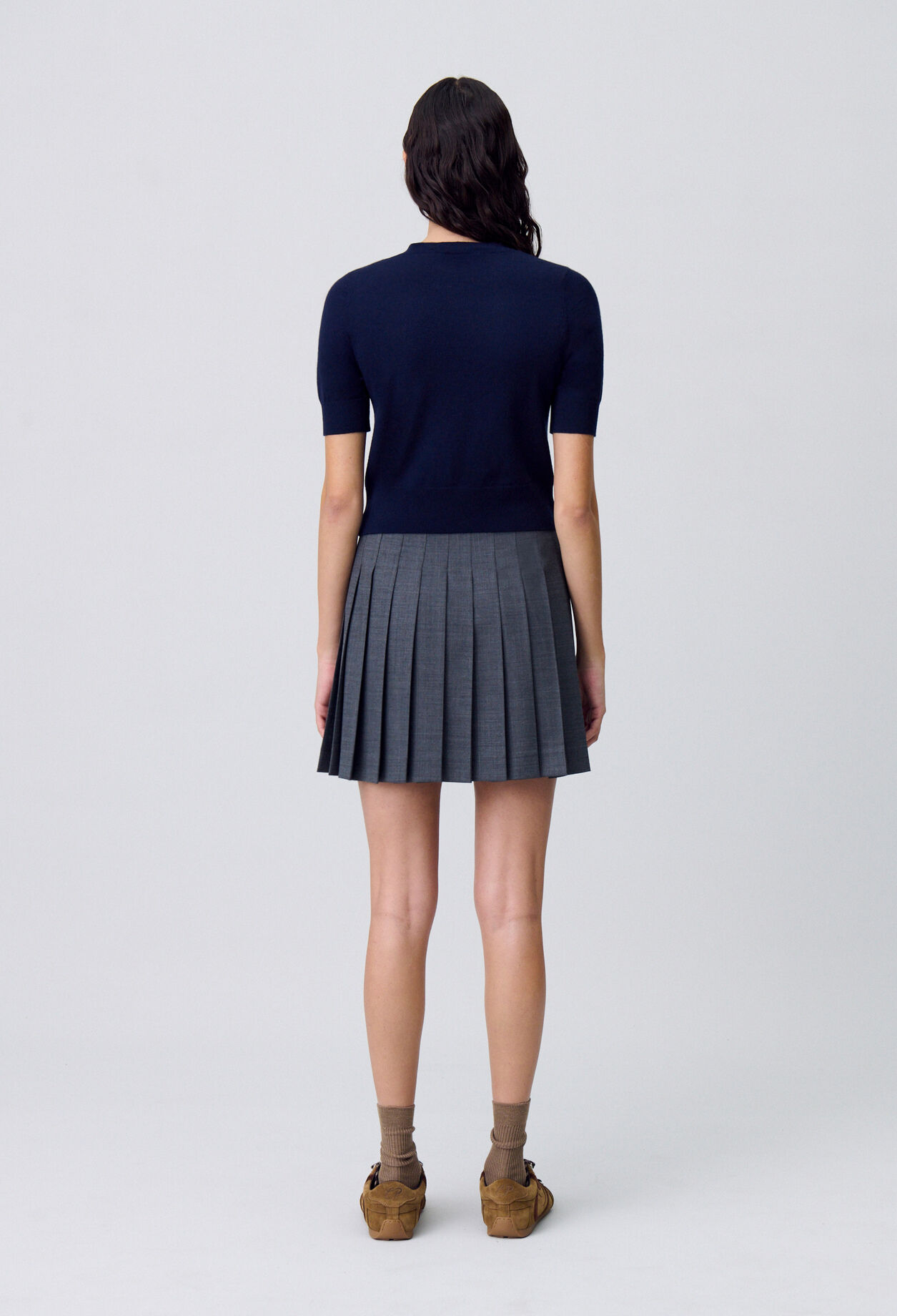 Pleated mini skirt