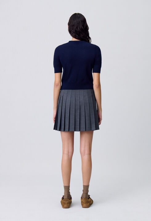 Pleated mini skirt