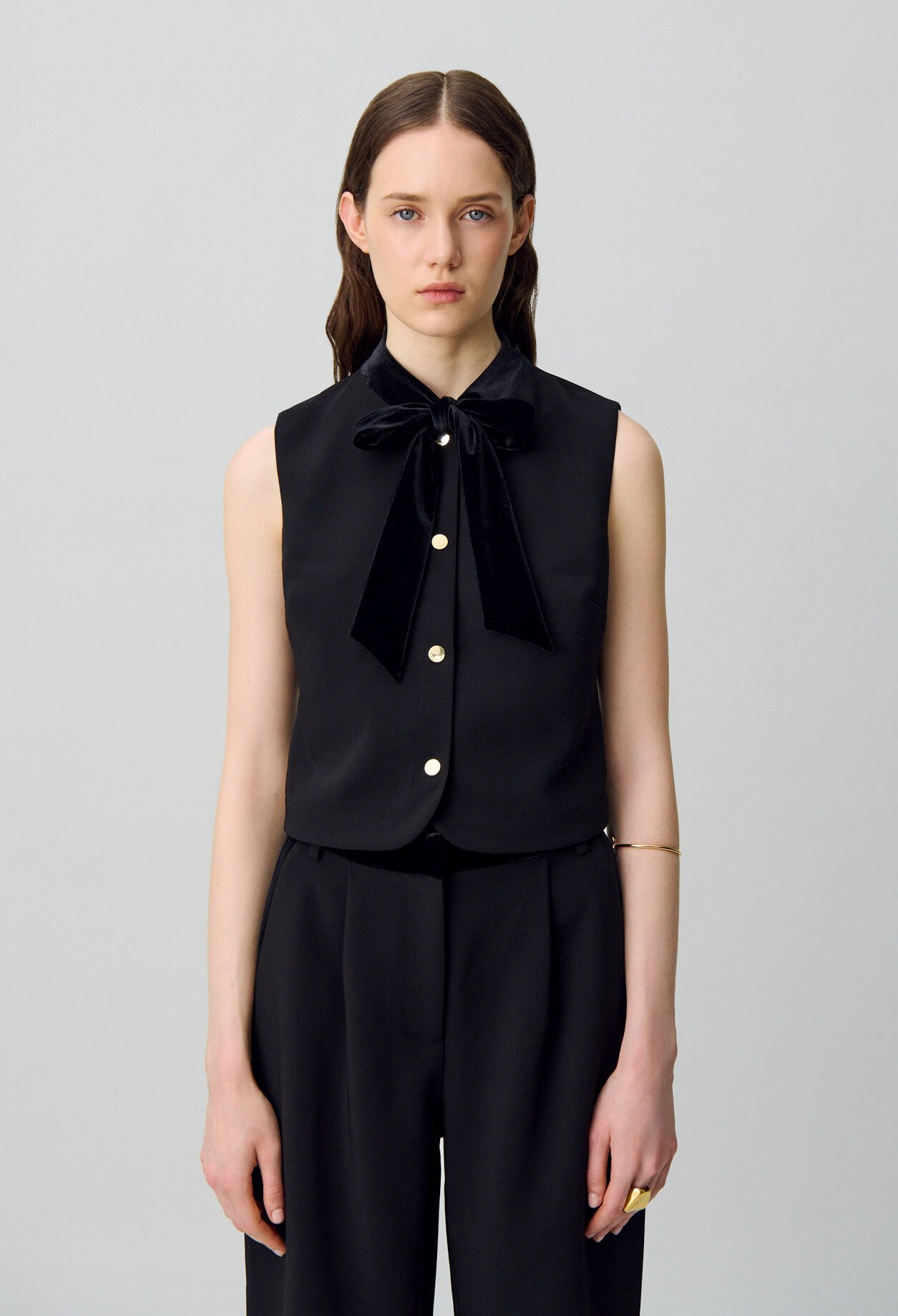 Blouse with Tie Neck