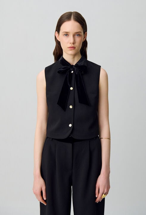 Blouse with Tie Neck