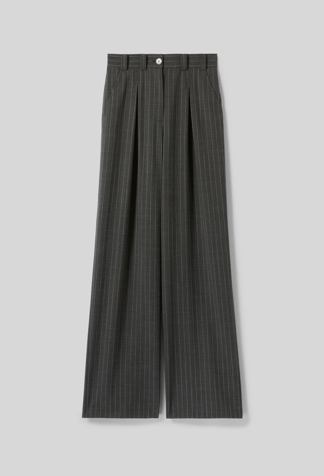 High-waisted straight-leg trousers