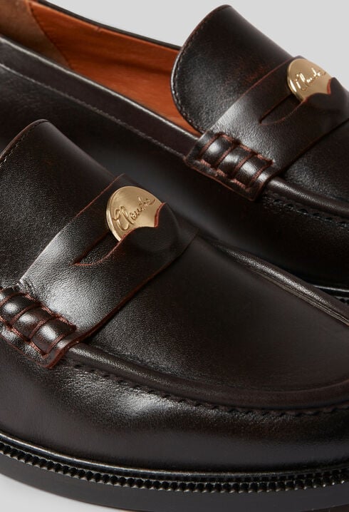Chocolate Leather Loafers
