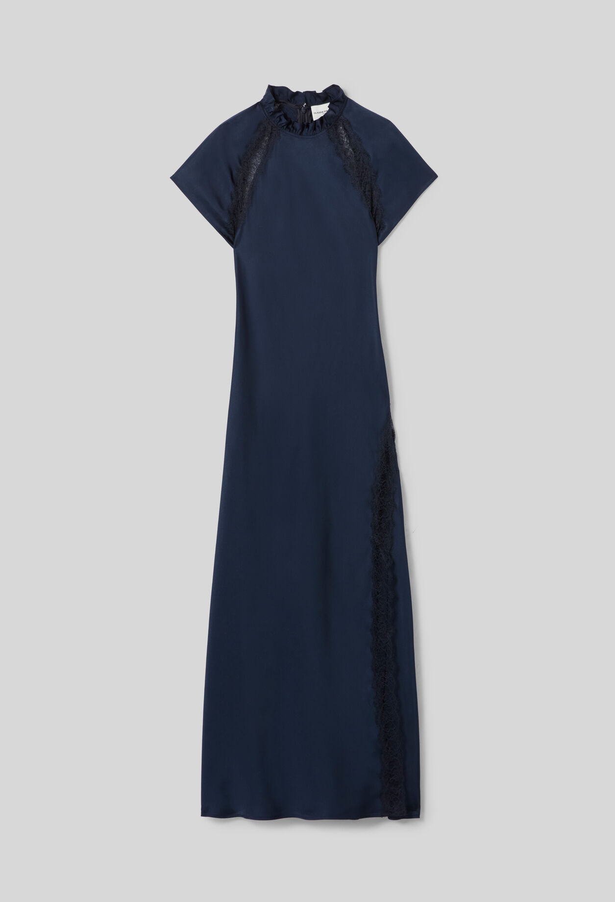 Satin Victorian collar dress