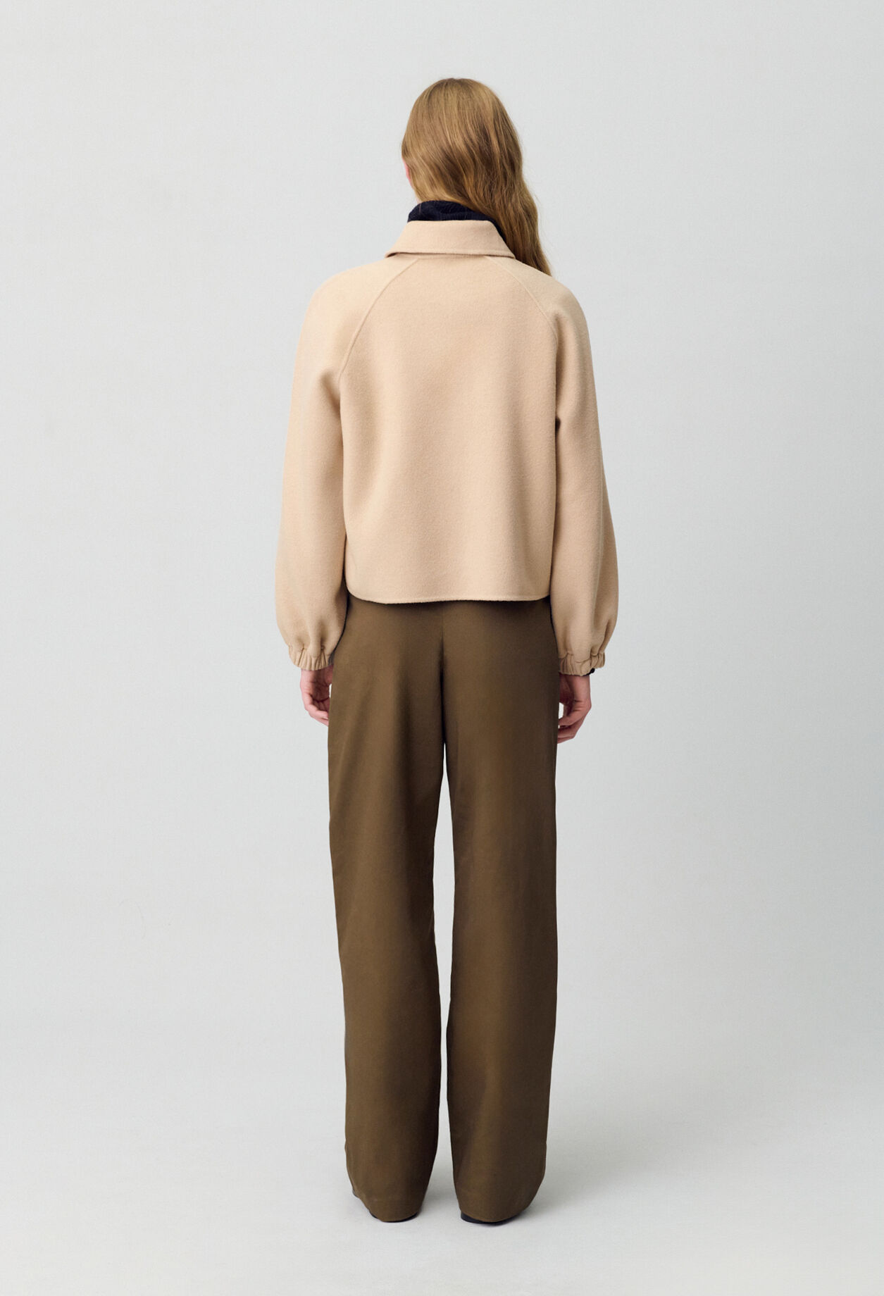 CLAUDIE PIERLOT コットン風シャツカラーコンビショート Jackie Short Shirt Collar Jacket for women | Claudie Pierlot