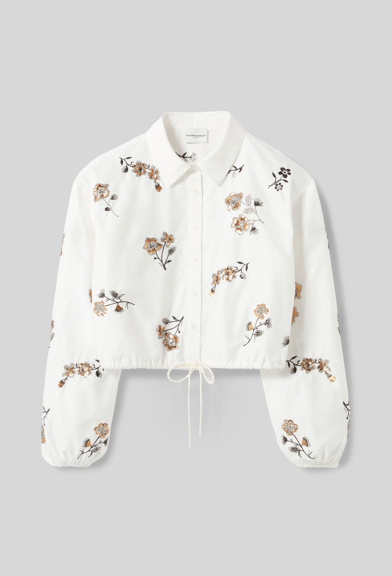 Floral and sequin shirt