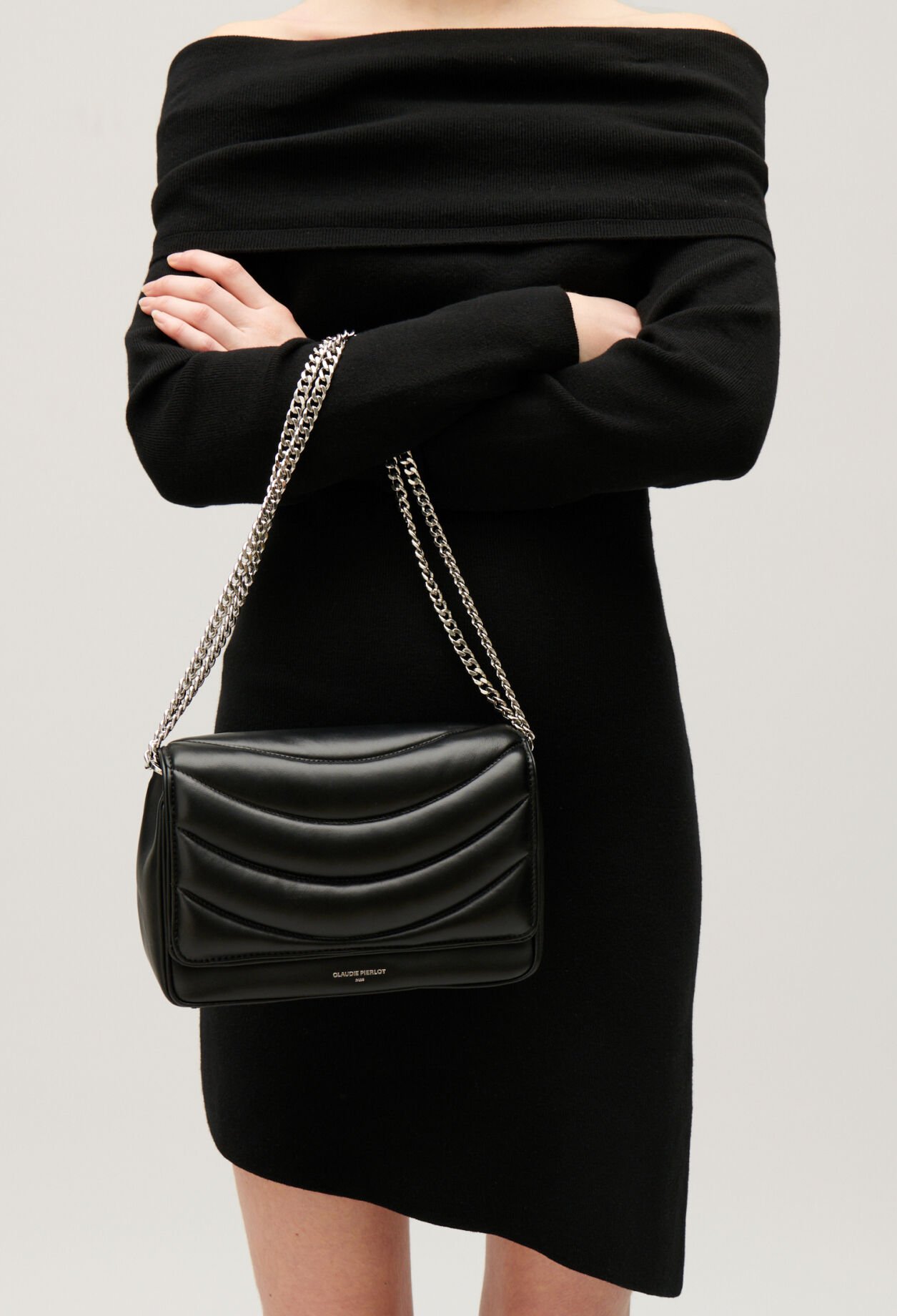 Angeli black quilted leather bag