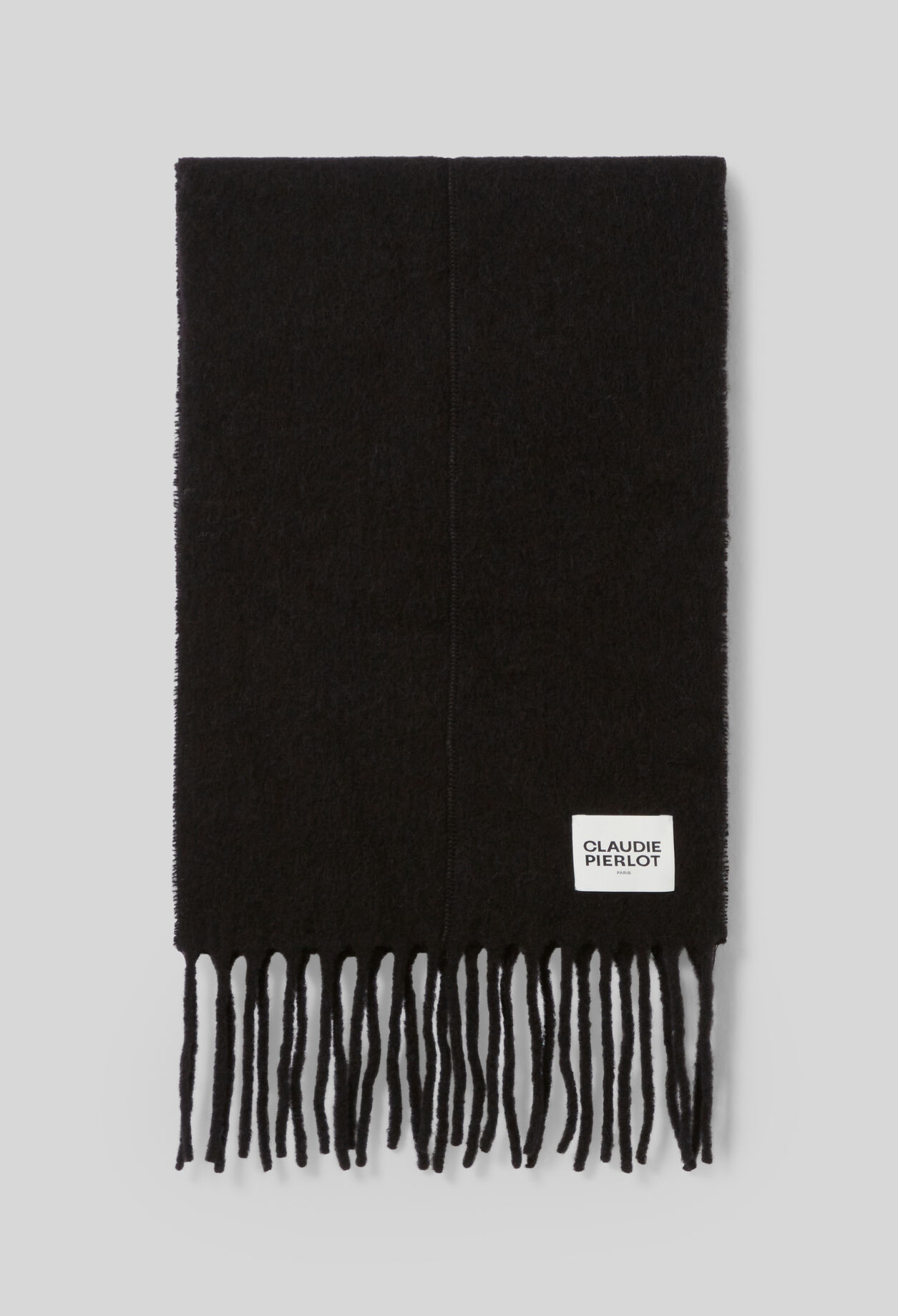 Bicolour scarf with fringes