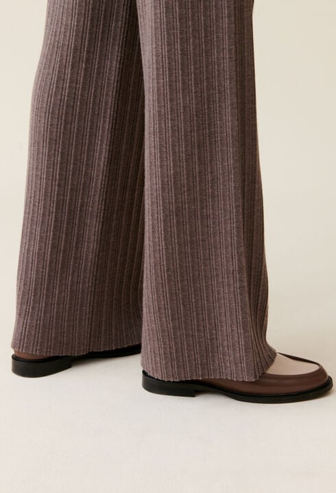 Flared Knit Trousers