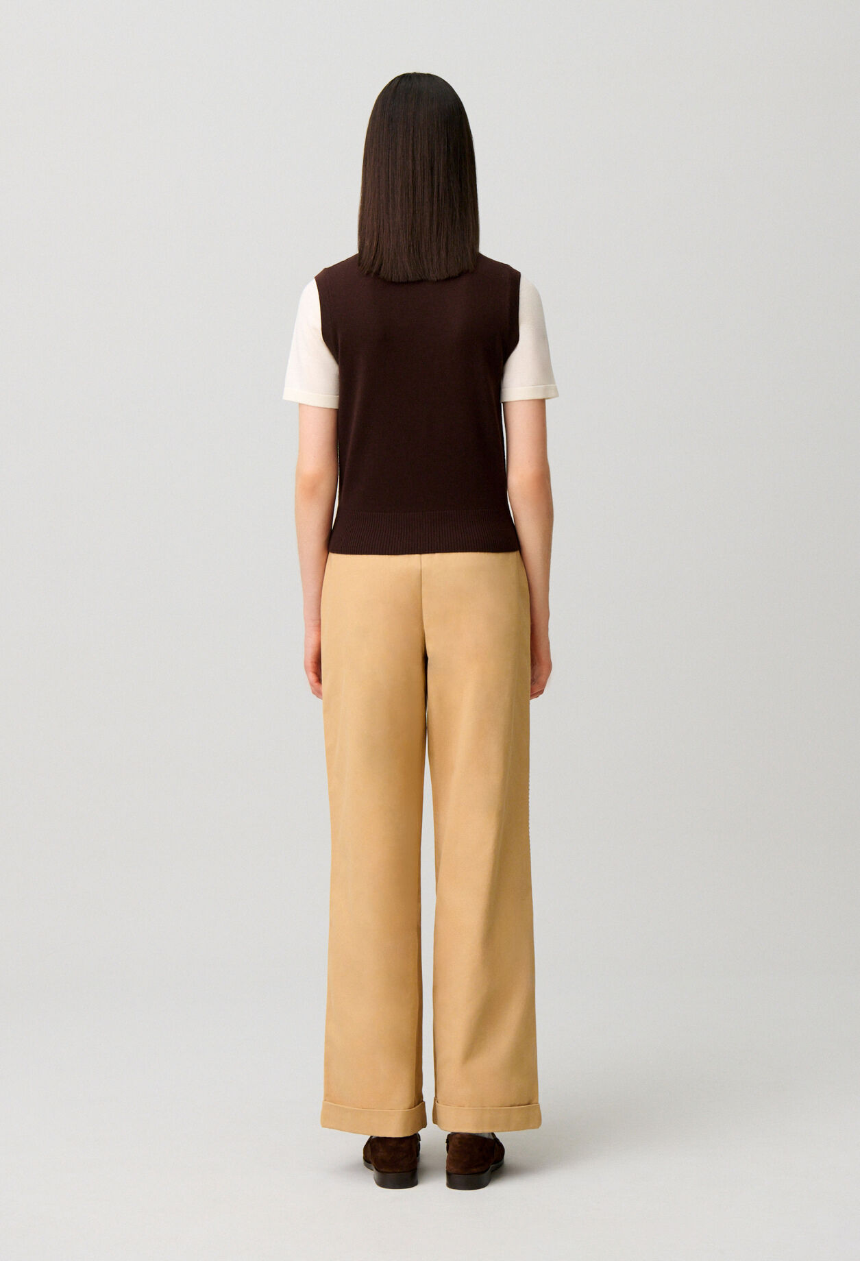 Layered wool jumper