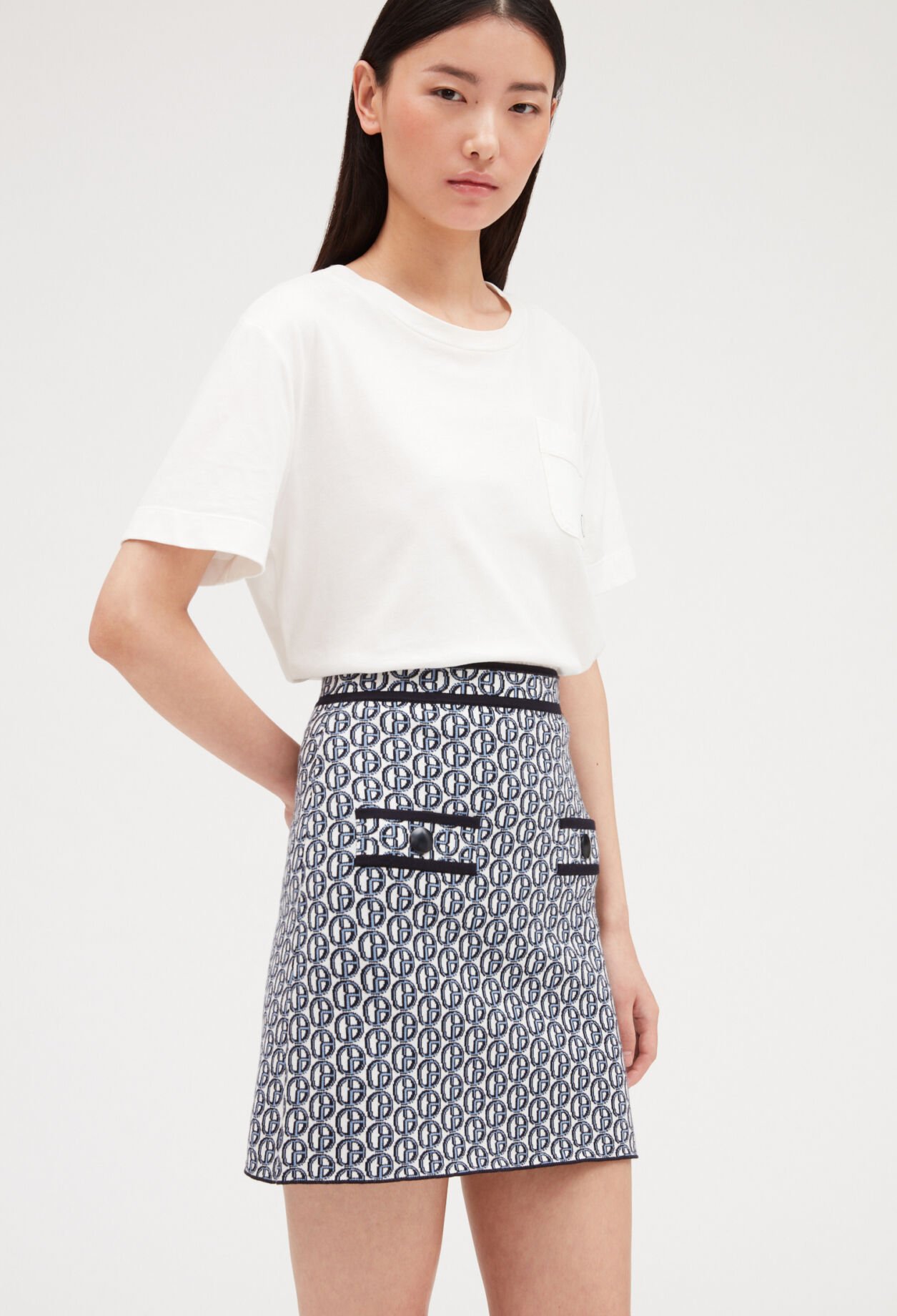 Short skirt with CP monogram