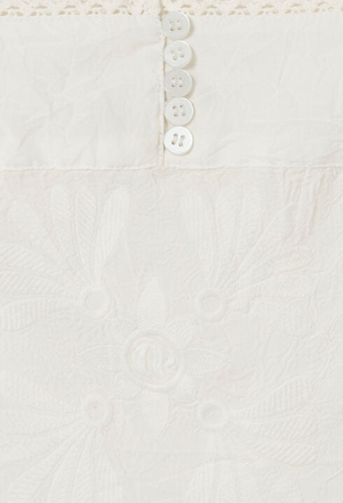 Short Dress with Embroidered Bodice