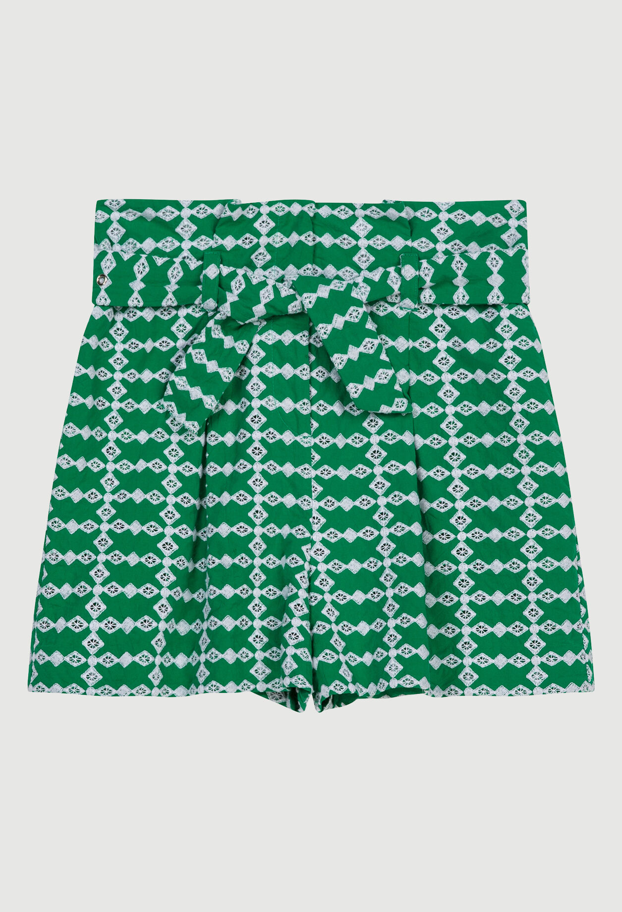 Tie-up printed shorts