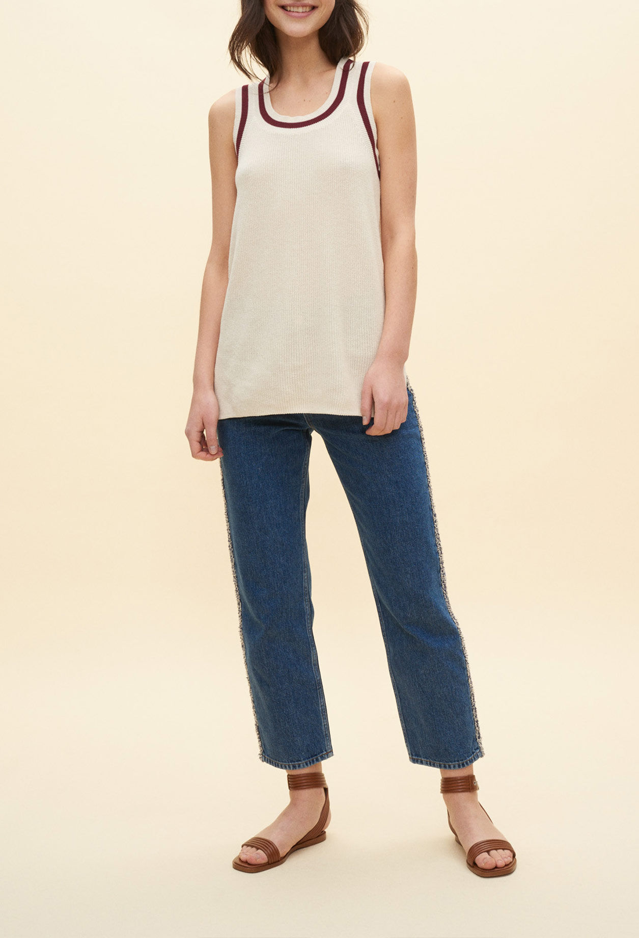 Knitted vest top