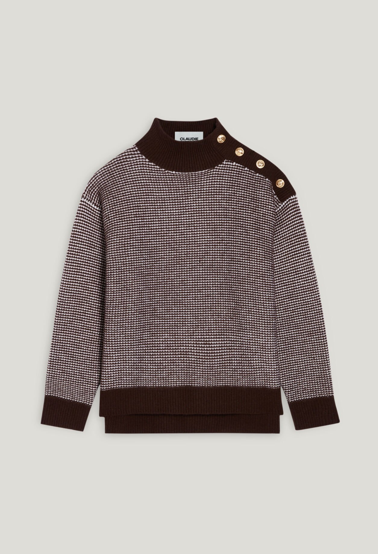 Two-tone knit jumper