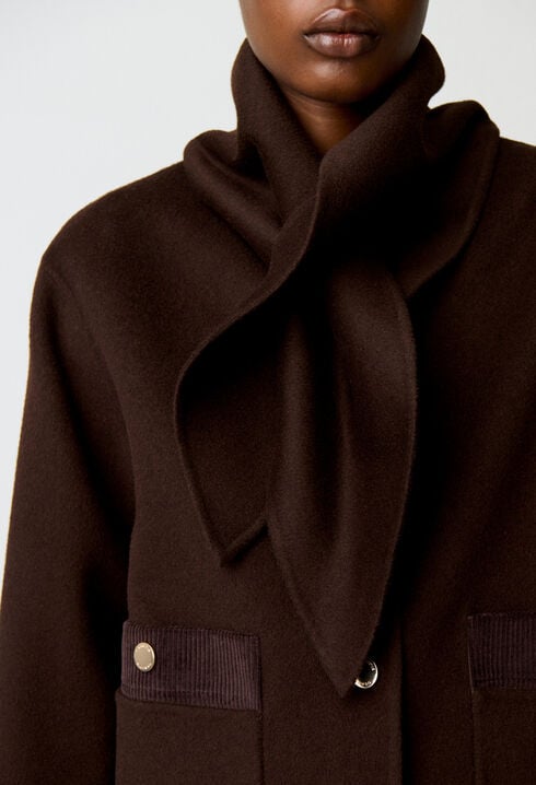 Short wool blend coat